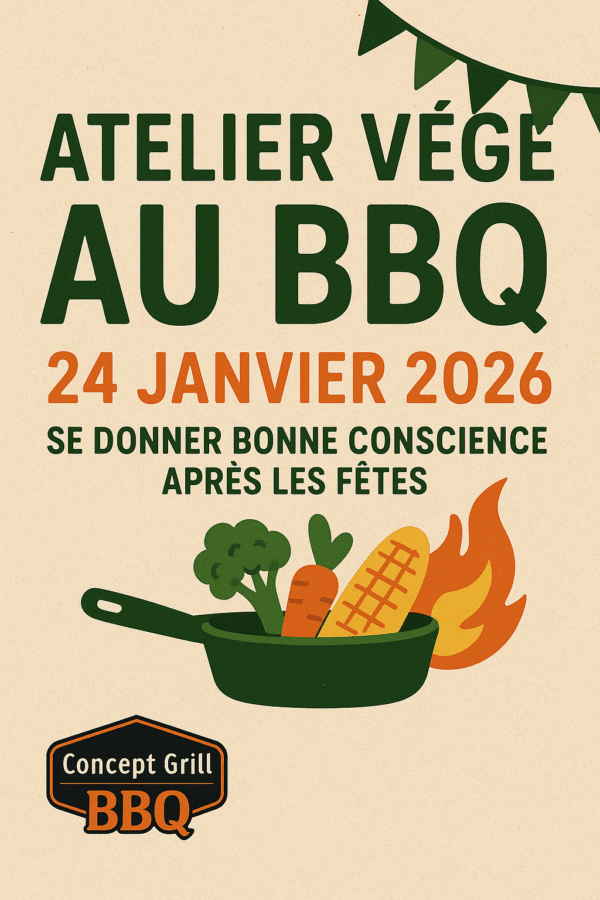 Atelier Barbecue "Spécial Végé" - Samedi 24 Janvier 2026 de 10h30 à 13h00
